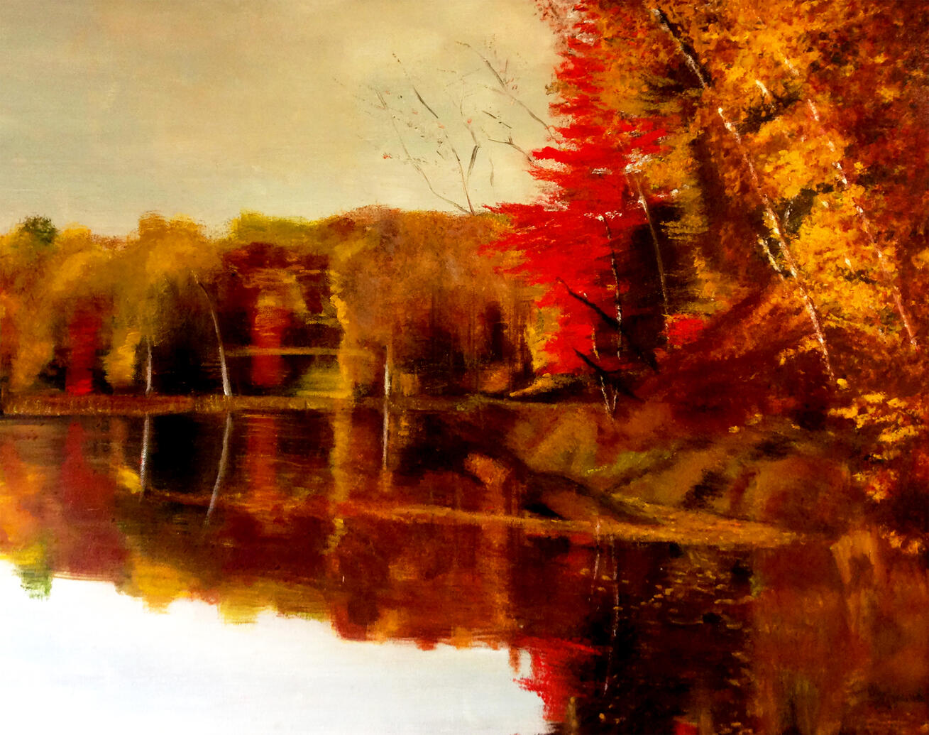 Fall Reflections on Lake