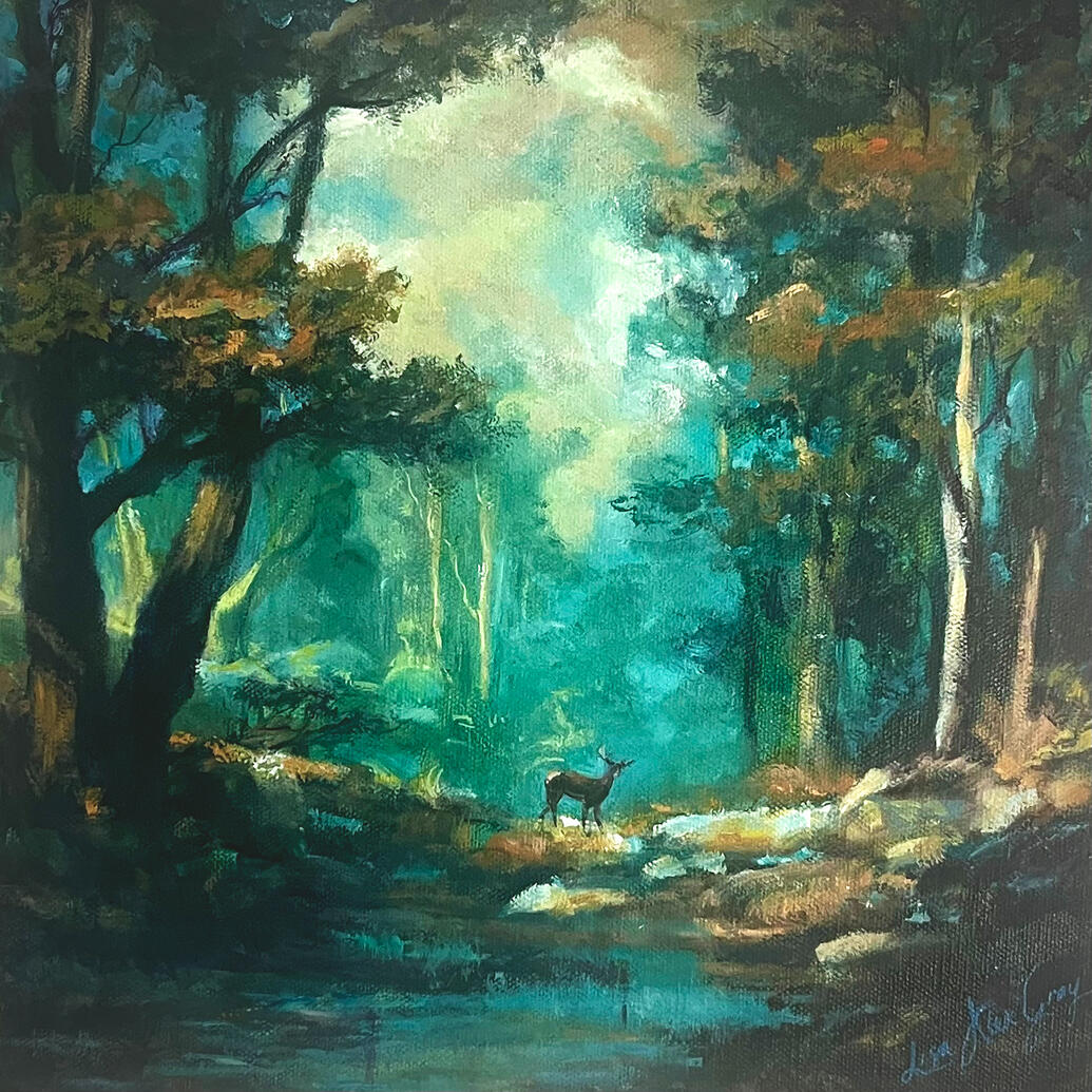 The Quiet Place Mixed Media Painting by Lisa Alex Gray
