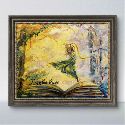 Inspiring Woman Dancing on Book Wall Art - Dance with Destiny Decor