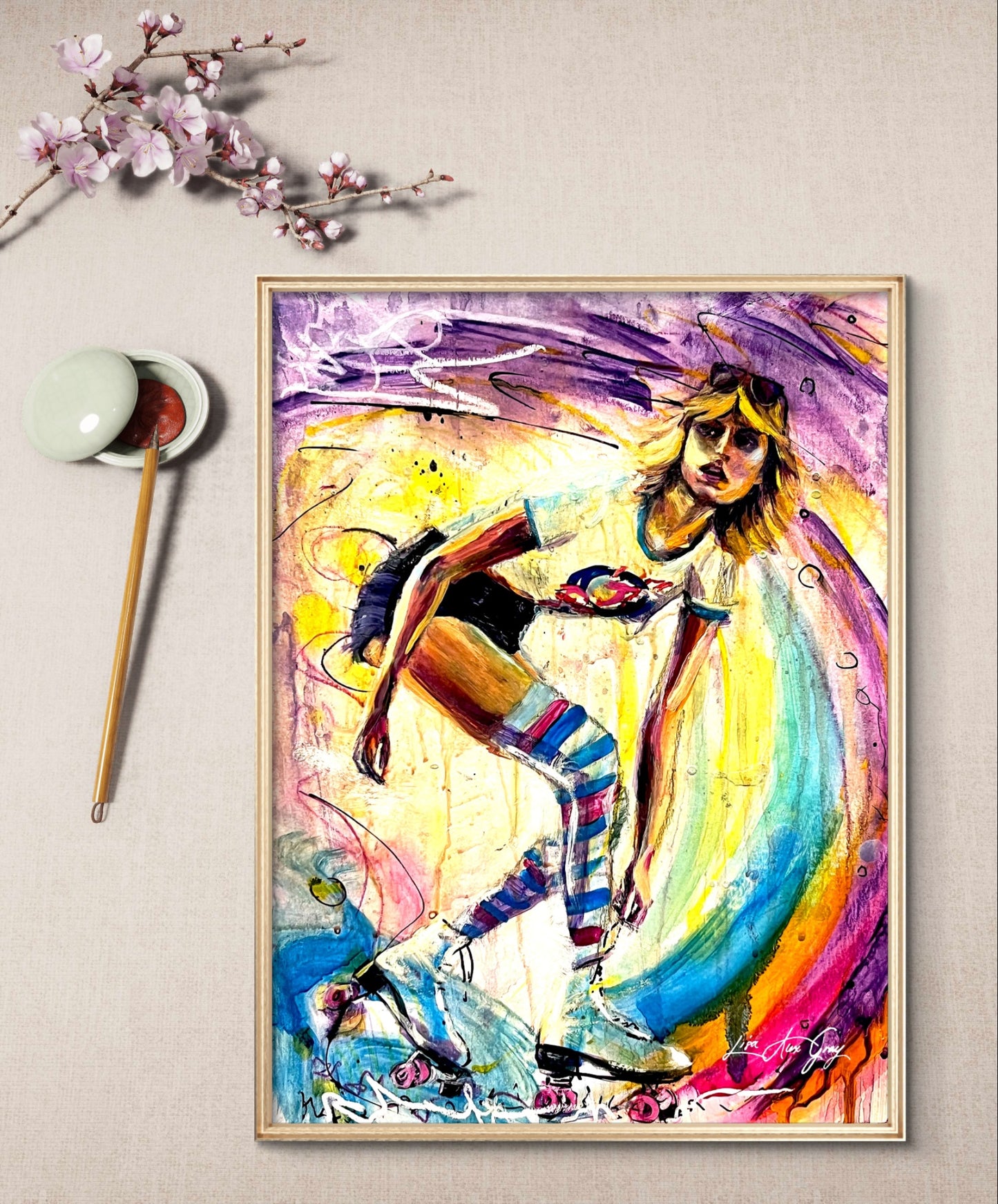 70s Roller Skating Retro Poster Print - Vintage Wall Decor for Skating Enthusiasts