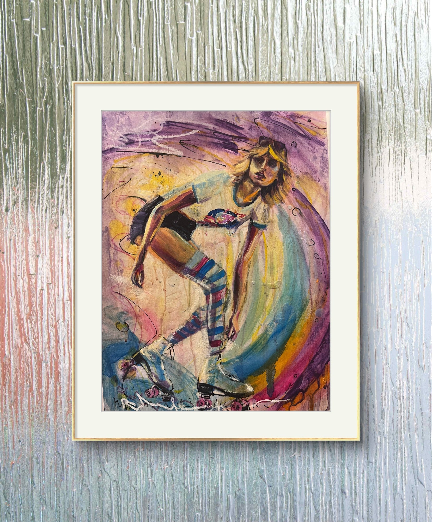 70s Roller Skating Retro Poster Print - Vintage Wall Decor for Skating Enthusiasts