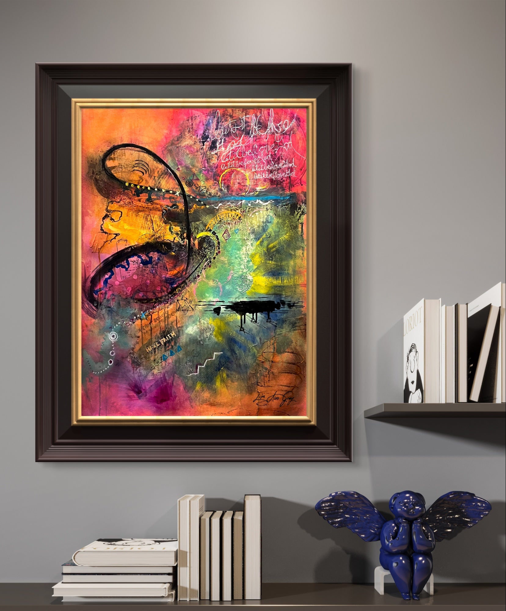 Harmonic Radiance of the Divine Spiritual Inspiring Abstract Wall Decor Poster Print