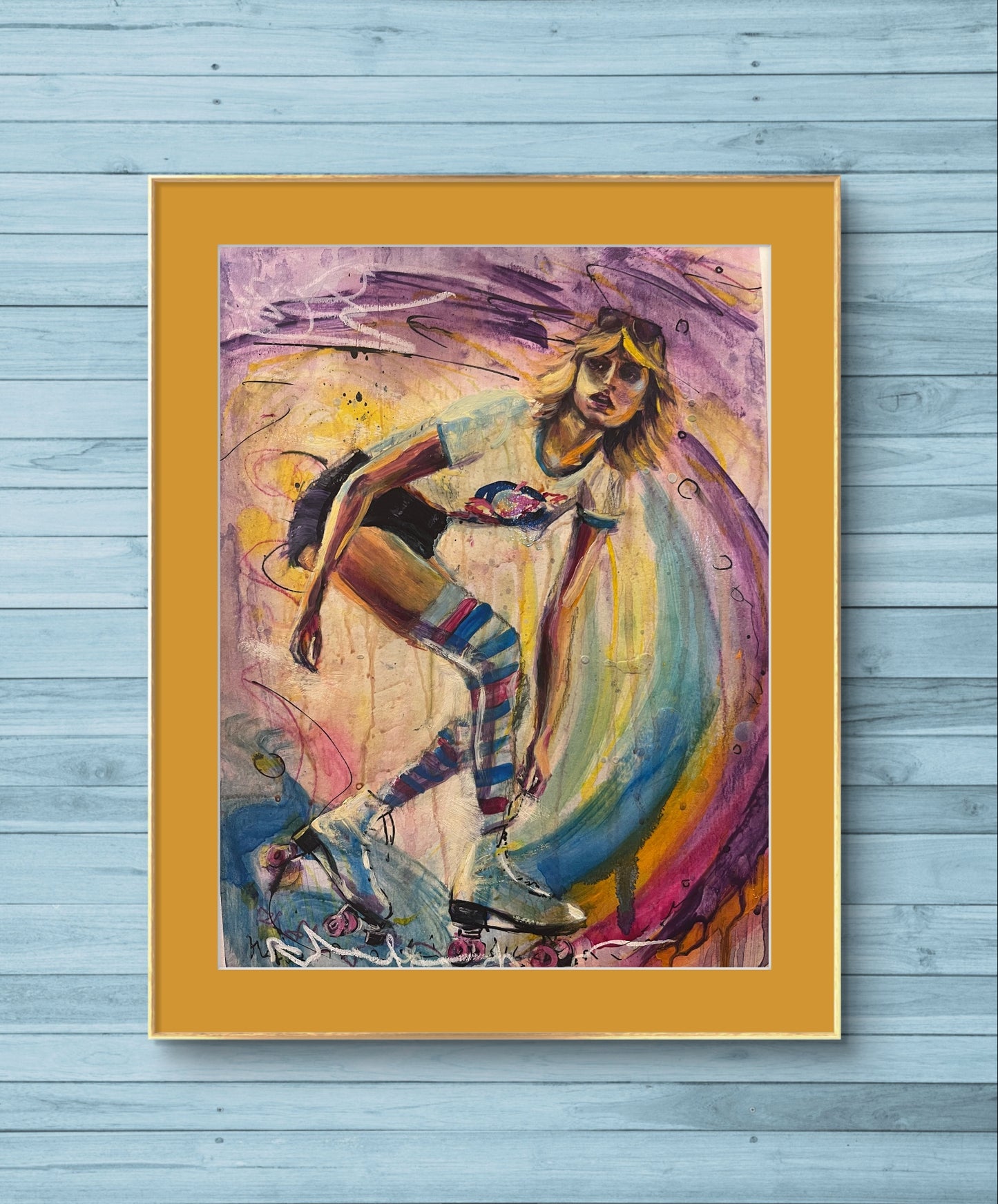 70s Roller Skating Retro Poster Print - Vintage Wall Decor for Skating Enthusiasts