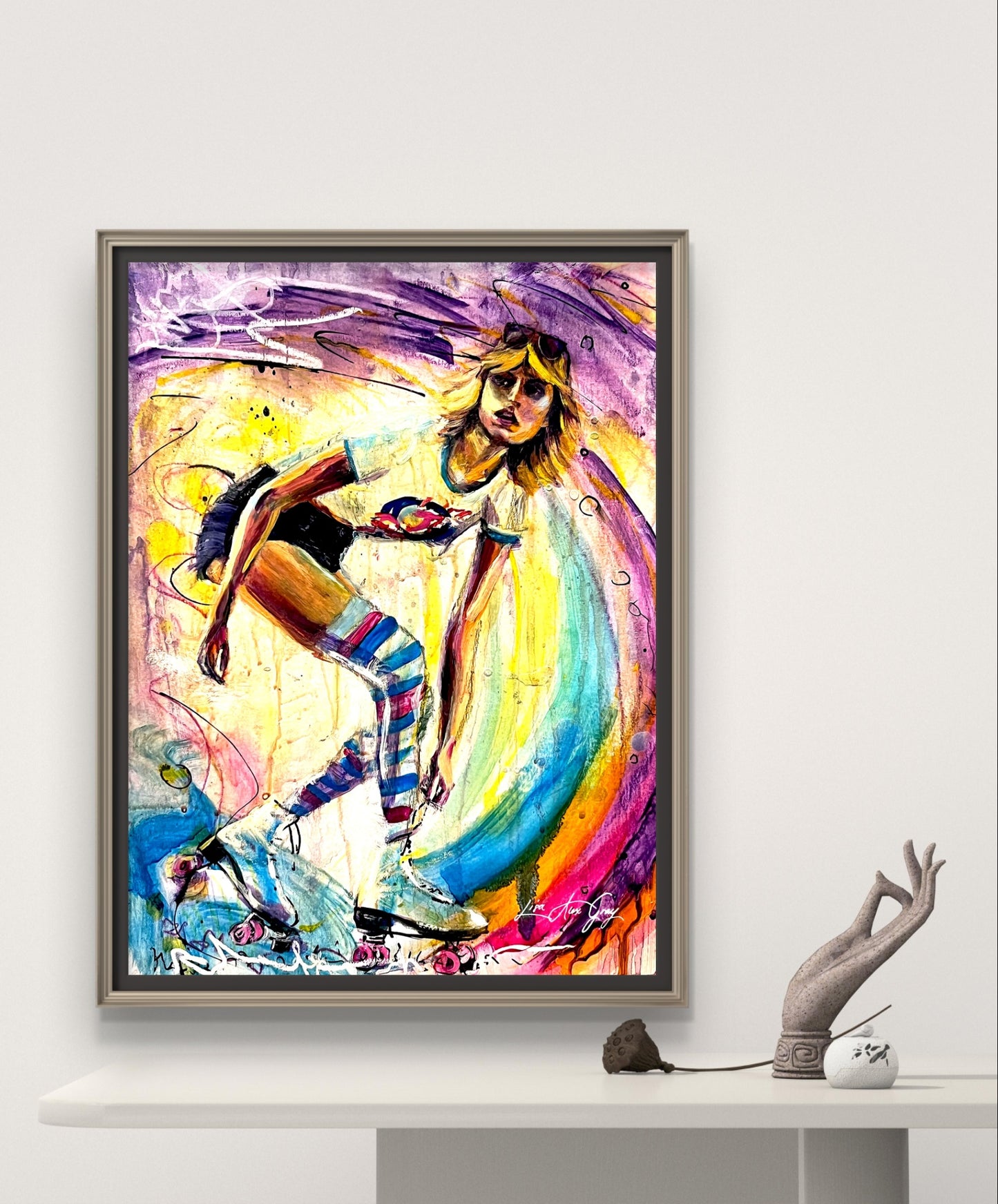 70s Roller Skating Retro Poster Print - Vintage Wall Decor for Skating Enthusiasts