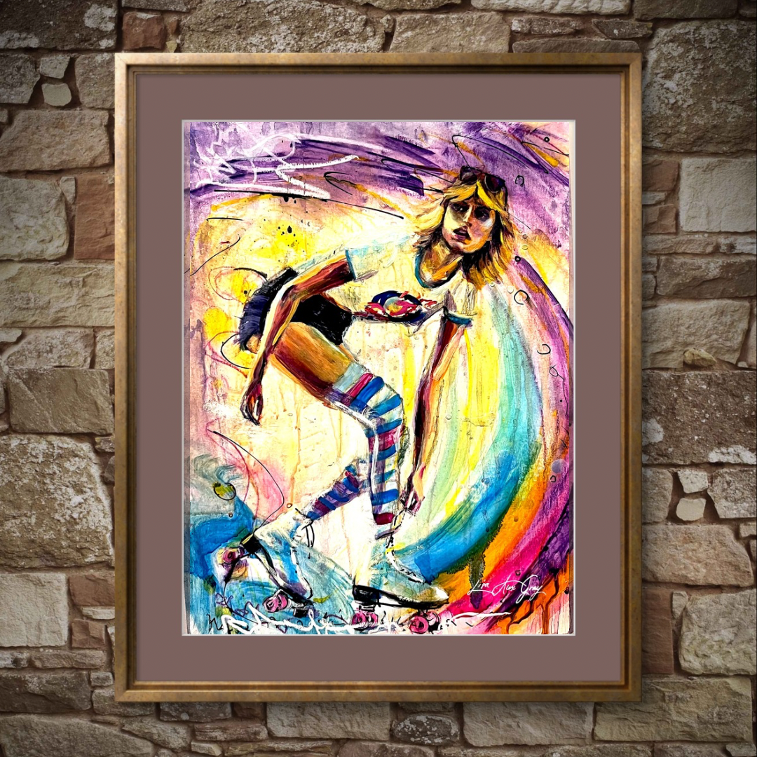 70s Roller Skating Retro Poster Print - Vintage Wall Decor for Skating Enthusiasts