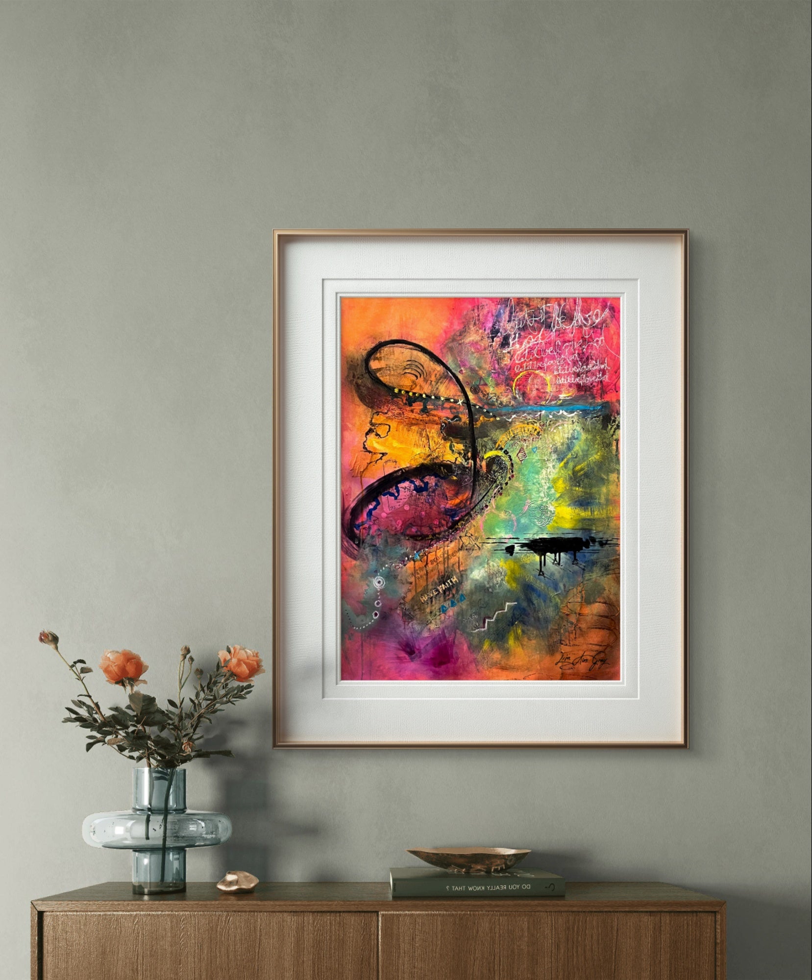 Harmonic Radiance of the Divine Spiritual Inspiring Abstract Wall Decor Poster Print