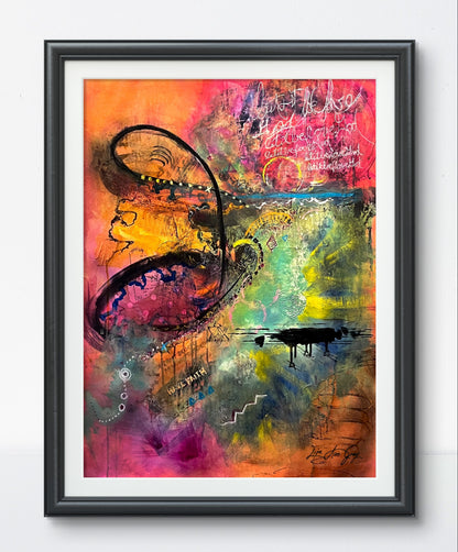 Harmonic Radiance of the Divine Spiritual Inspiring Abstract Wall Decor Poster Print