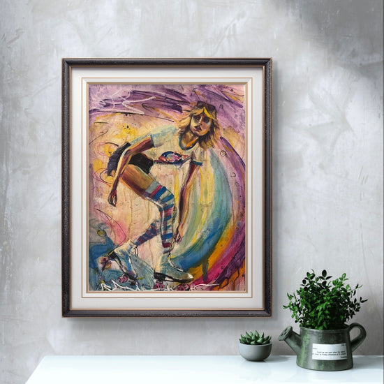 70s Roller Skating Retro Poster Print - Vintage Wall Decor for Skating Enthusiasts